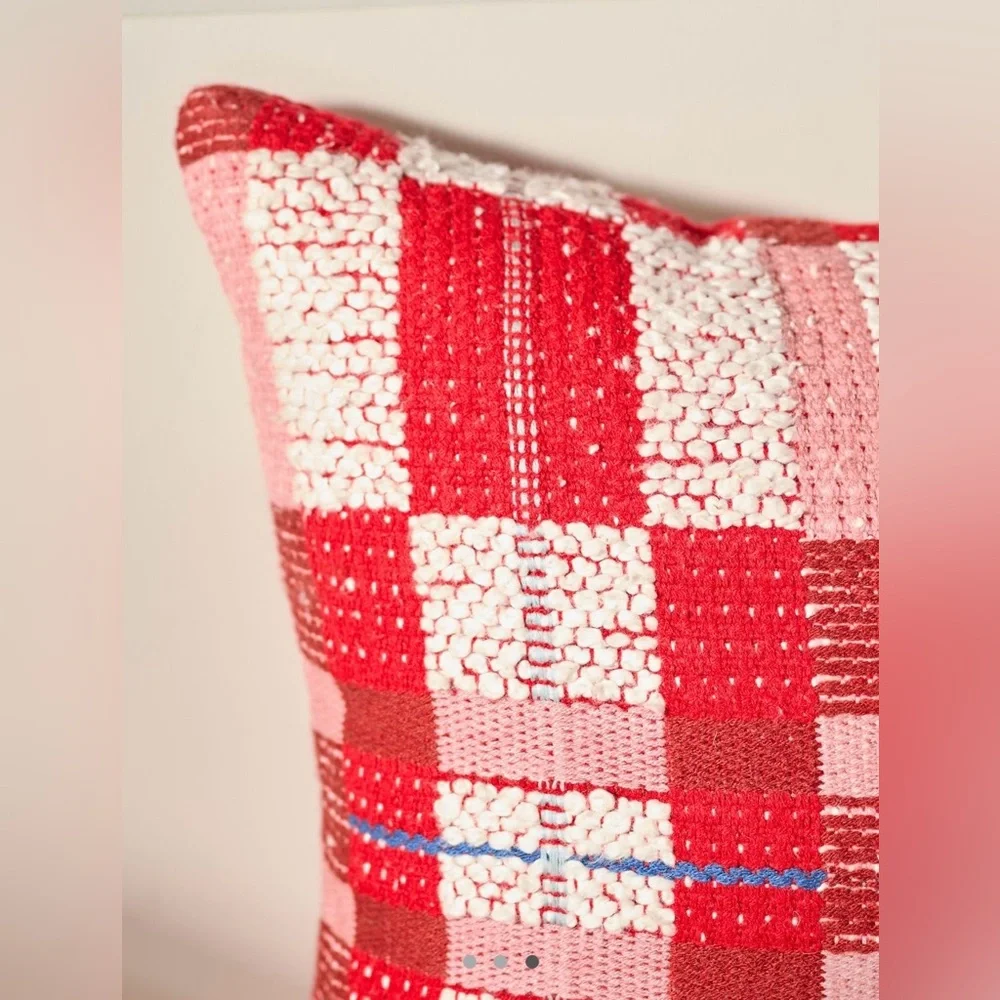 Anthropologie Selene Plaid Woven Pillow